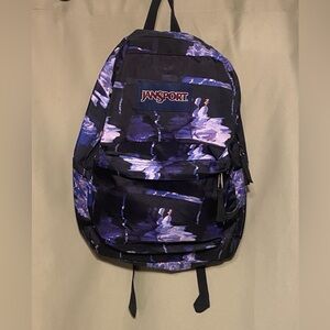 Jansport Superbreak T501 Backpack  Palm Glitch Floral School Travel